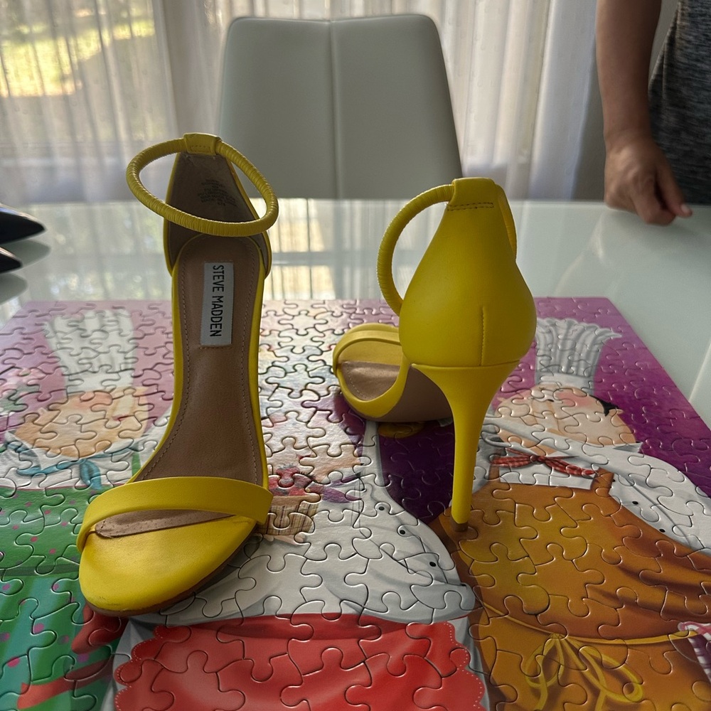 Steve Madden Yellow High-Heeled Sandals